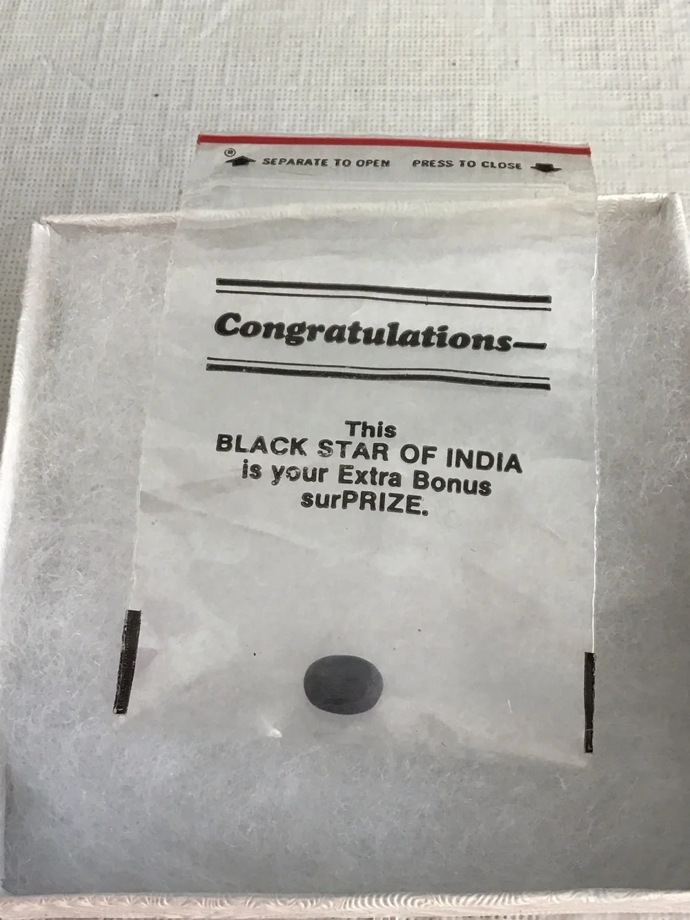 Congratulations Black Star of India pendant Stone ##
